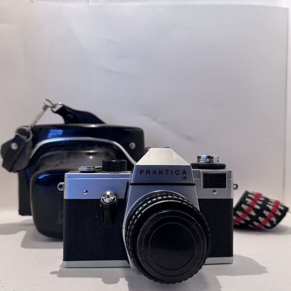 Praktica LB2 35mm Film Camera, Meyer Lens, Pentacon Case, Vintage Strap - Picture 1 of 14